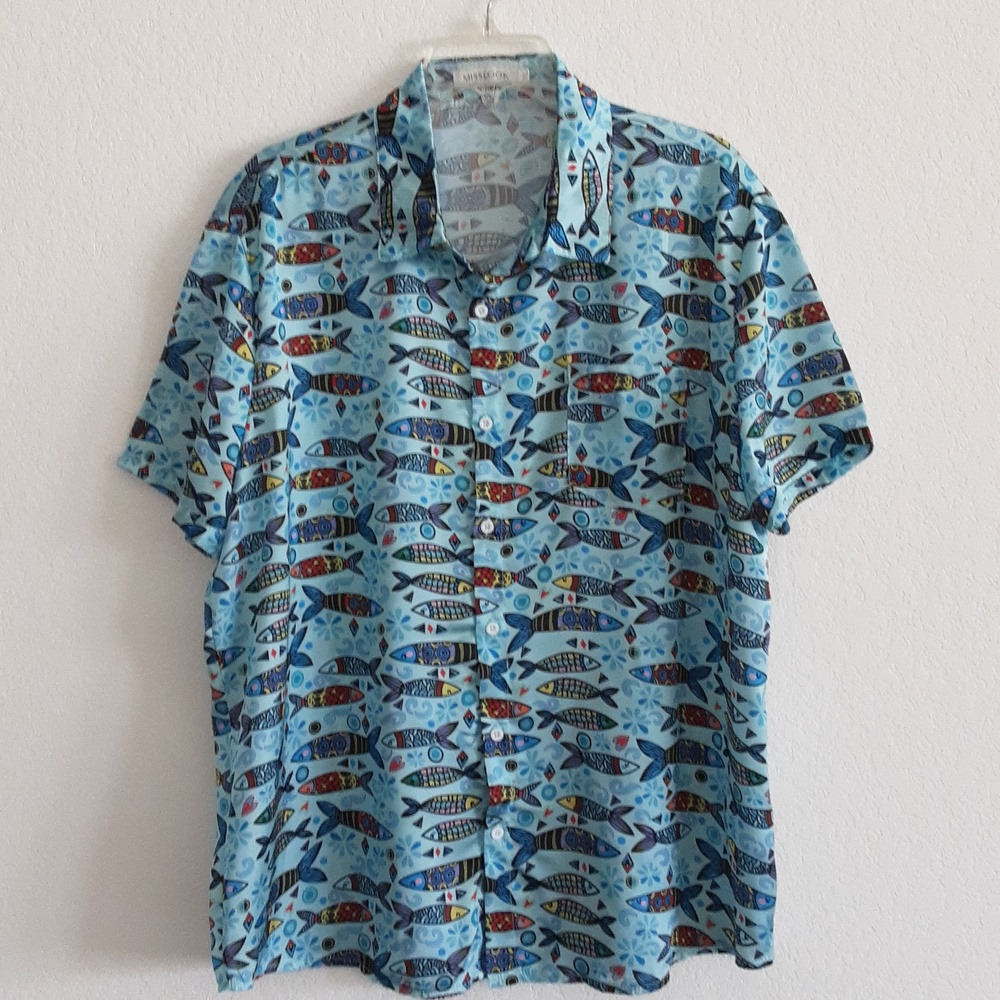 MISSLOOK Men's Short Sleeve Graphic Shirt NWOT